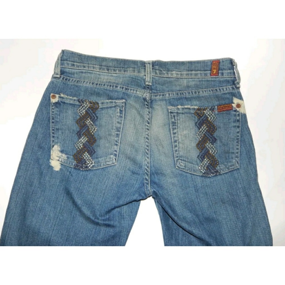 7 For All Mankind Size 28 Braided Studded Pockets